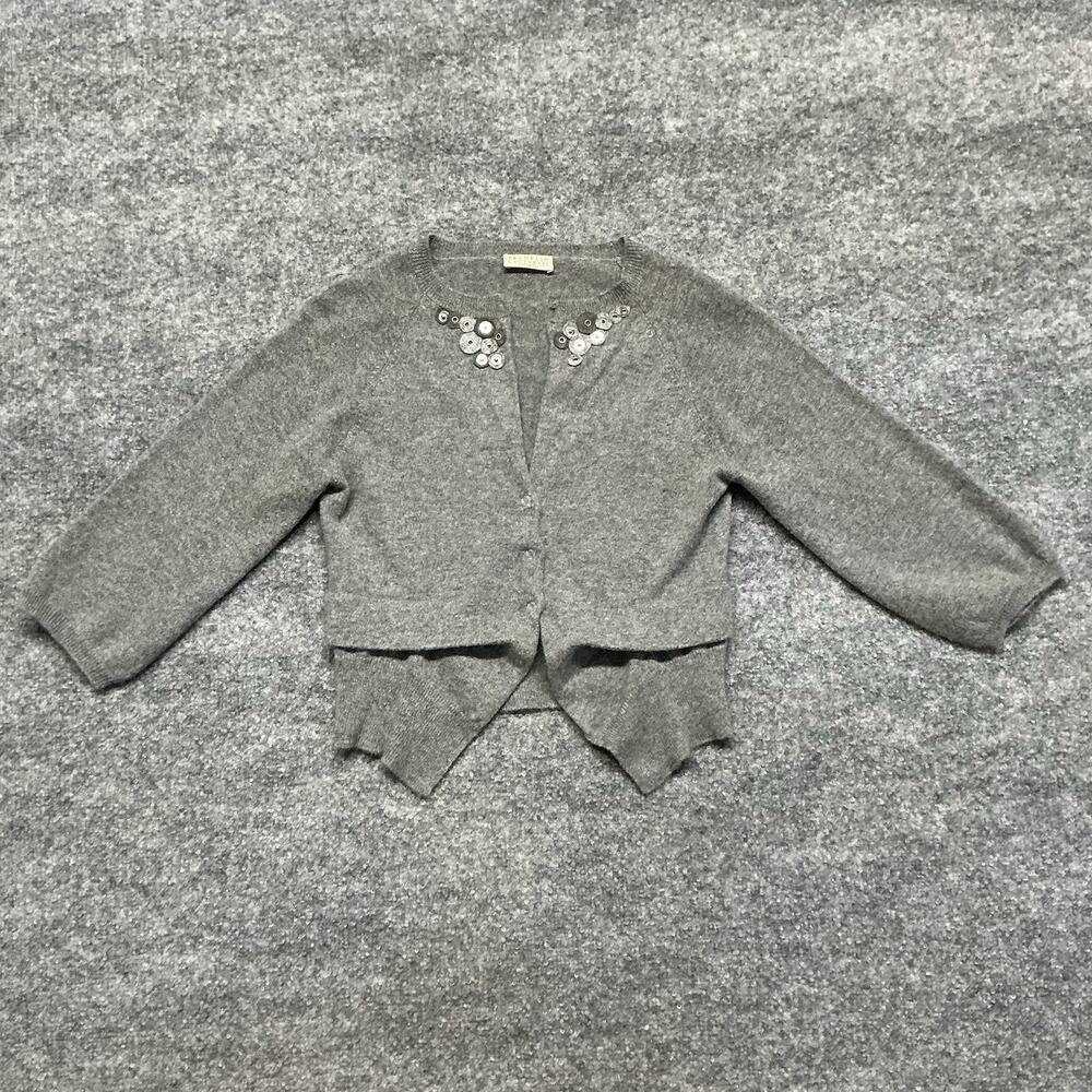 Brunello Cucinelli 100% Cashmere Cardigan Sweater 3/4 Sleeve Women Small